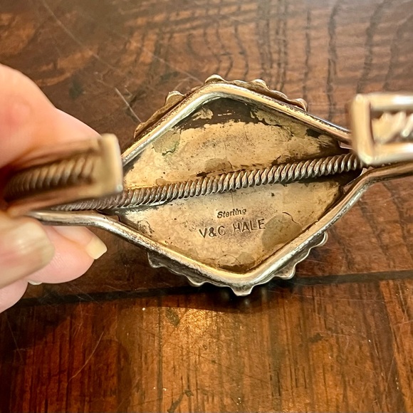 Dry Creek Turquoise and Moonstone Native American Bracelet - Picture 6 of 10